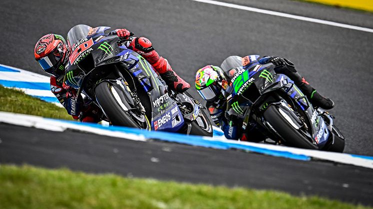 決勝レースで14位に入った#20 F・クアルタラロと17位フィニッシュの#21 F・モルビデリ