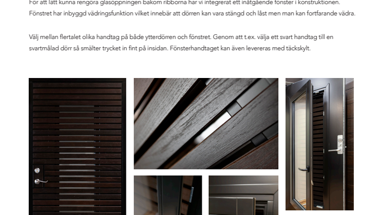 Ekstrands presenterar ytterdörr med ribbor – Värmdö 390