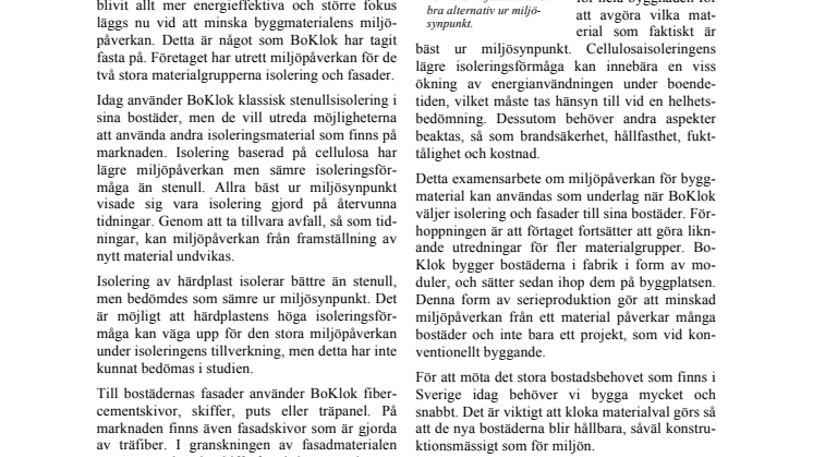 Populärvetenskaplig artikel om examensarbetet