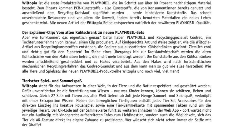 PLAYMOBIL WILTOPIA: Spannend für Kinder – Gut für die Umwelt