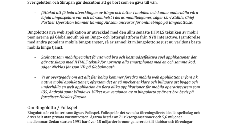 Är nya m.Bingolotto.se världens just nu bästa mobila bingo?