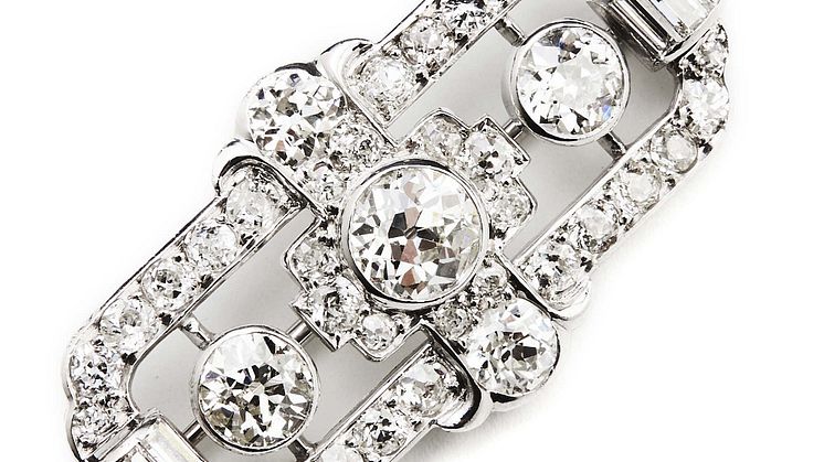Art deco diamantbroche (ca. 1930)