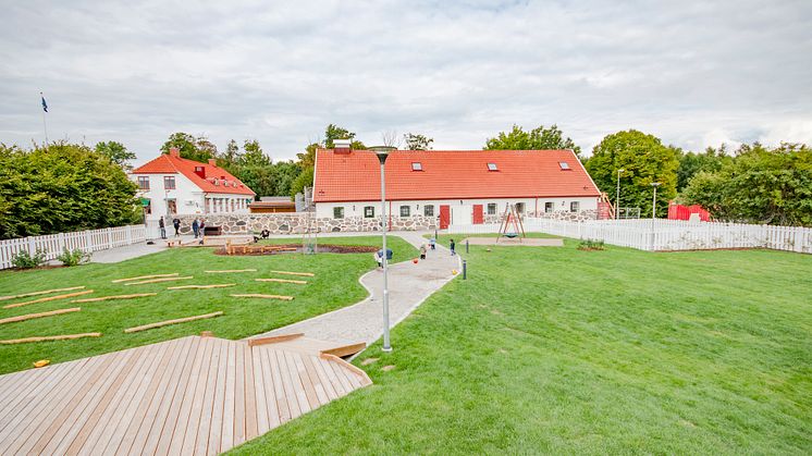 Lummigt läge för barnen på Jensen Educations förskola på Hyllie Gård