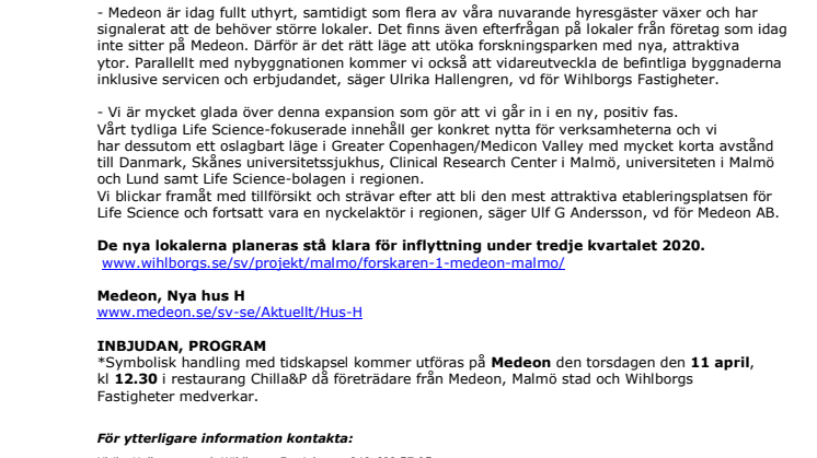 Nya Medeon expanderar med 4000 kvm