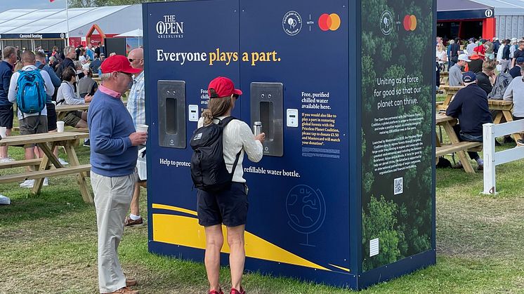 Bluewater refill stations helped the British Open Golf tournament halt the sale of all single use plastic bottles since 2019