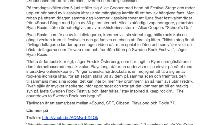 Svenska gitarrister får leva sin dröm på Sweden Rock