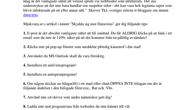 17 tips som skyddar din dator från datavirus