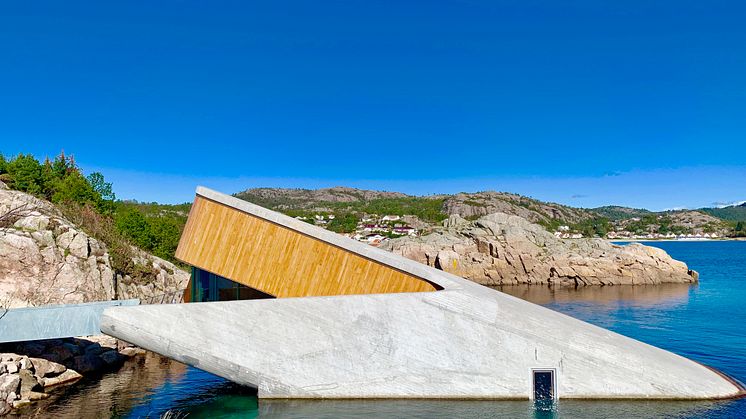 Europas første undervannsrestaurant “Under” i Lindesnes.