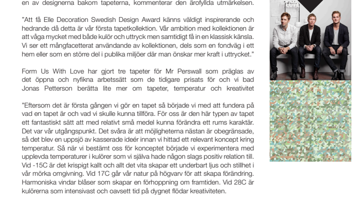 Mr Perswall vinnare av årets tapet