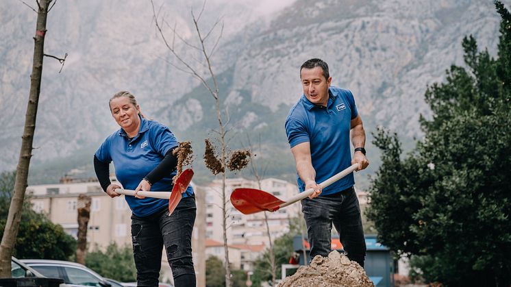 Zaposlenici JYSKa i volonteri posadili drveće i zazelenili centar Makarske