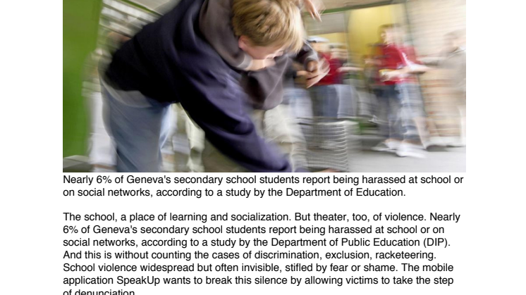 A foundation wants to launch a tool at school that allows students to report violence and receive support. 