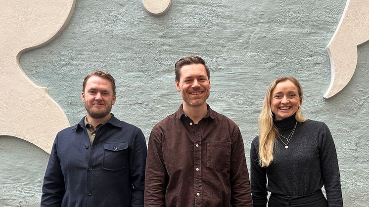 Fra venstre: Carl-Emil Akselberg, Bjørn-Yngve Kinzler Eriksen og Elise Sophie Christensen
