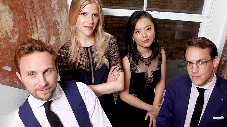 Brittiska Doric String Quartet ger konserter i Landskrona, Helsingborg, Kristianstad och Växjö.