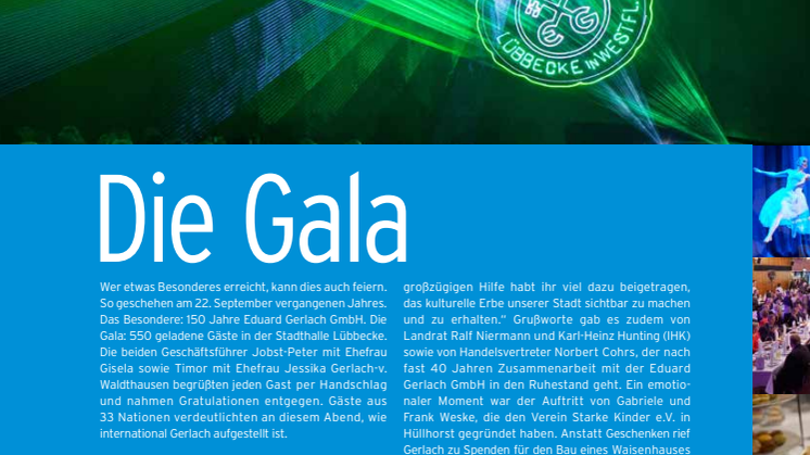 150 Jahre Eduard Gerlach GmbH - die Gala