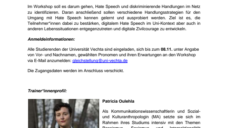 Aktionsmonat gegen geschlechtsbezogene Gewalt