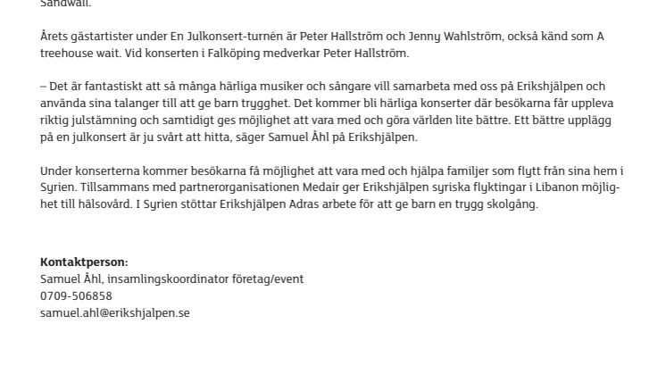 En Julkonsert till Falköping