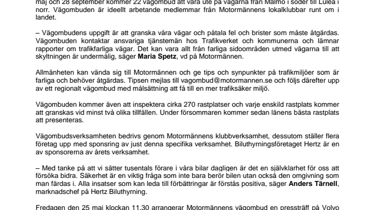Motormännen bjuder in till Sveriges största trafiksäkerhetsarbete