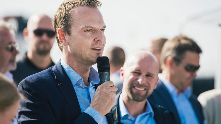 Första spadtag-ceremoni World Trade Center Helsingborg