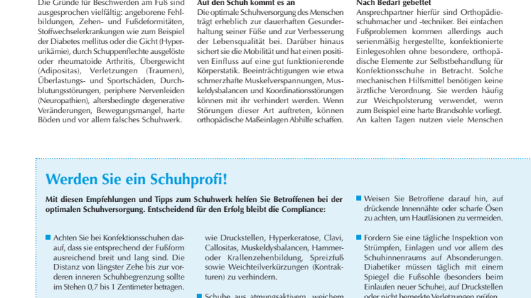 Schuhkunde: Viel Druck durch falsche Schuhe