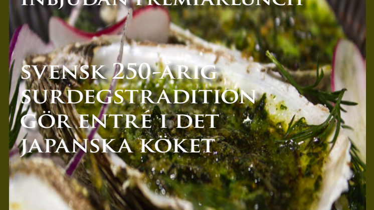 Premiärlunch när svensk 250-årig surdegstradition lyfter det japanska köket