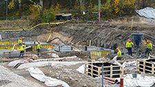 Sh bygg schaktar, pålar och dränerar i projektet Kv Stansen 