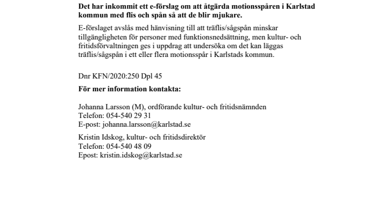 Kultur- och fritidsnämndens beslut i korthet 21 oktober
