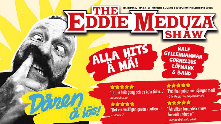 THE EDDIE MEDUZA SHÅW - Dåren ä lös, turnépremiär fredag den 14/2 på Halmstad Teater