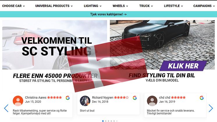 SC Styling lanserar E-handel för Danska konsumenter