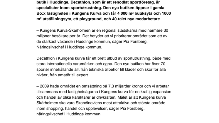 Ny sportkedja öppnar i Huddinge