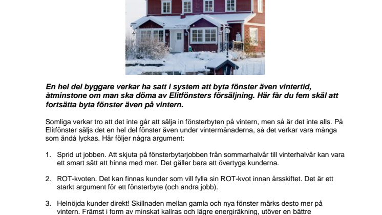 Byta fönster på vintern?