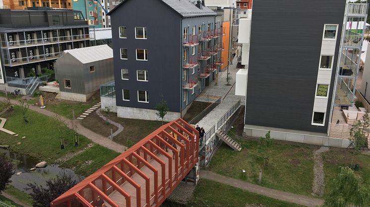 Gatuvy i Vallastaden