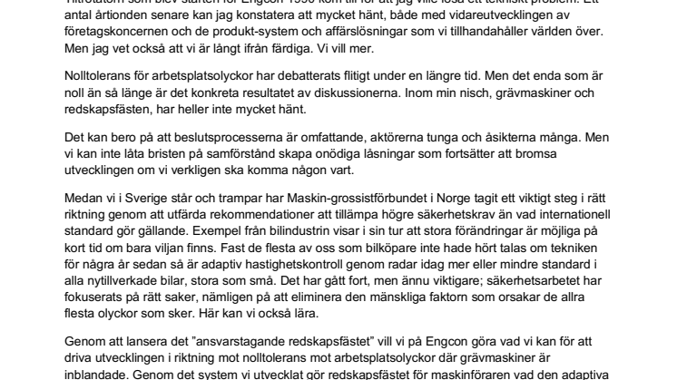 Engcon:s grundare Stig Engström: Nolltolerans mot tappade skopor