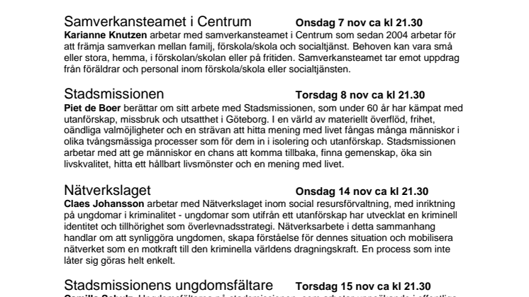 Eftersamtal Fragmente