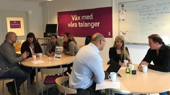 Några deltagare och medarbetare från projekt Rekrytera.