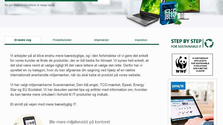 Dustin fremhæver miljømærkninger – gør det lettere at handle bæredygtigt
