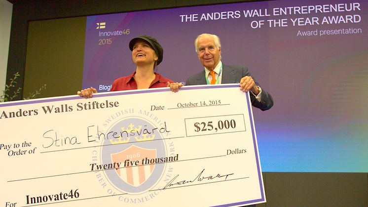 Utmärkelsen Anders Wall Entrepreneur of the Year till bolaget Yubico