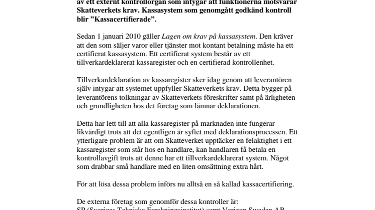 IT&Telekomföretagen inför kontroll av kassasystem