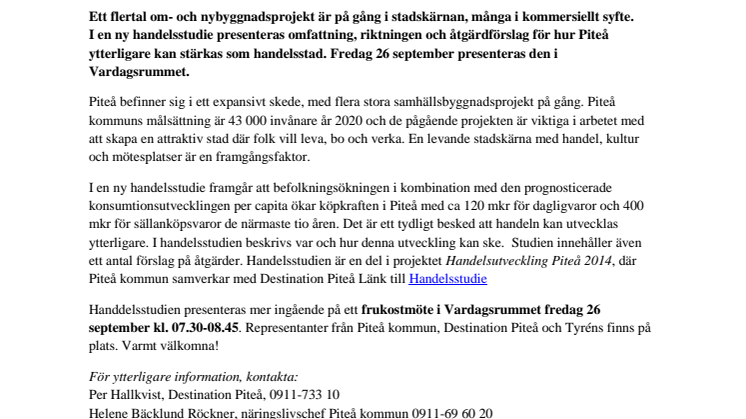 Så här ska handeln i Piteå utvecklas