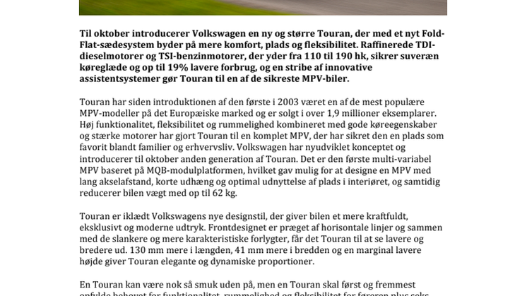 Ny Volkswagen Touran fra 299.996 kr.