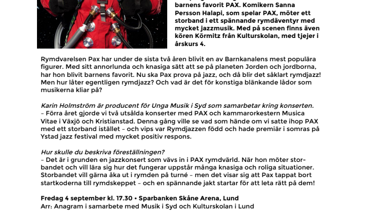 Rymdjazz med PAX under Lund Comedy Festival 