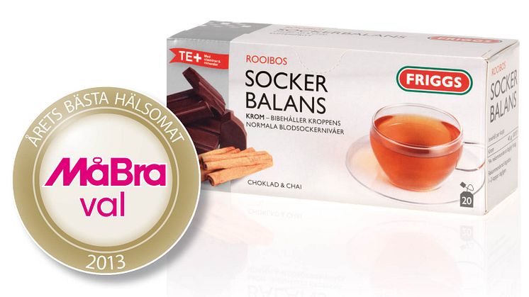 Friggs Te+ SOCKERBALANS utsedd till årets bästa hälsomat