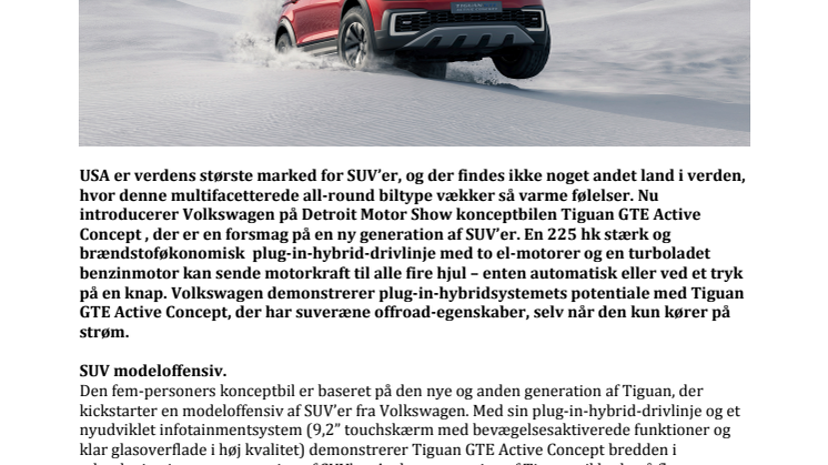 ​Verdenspremiere: Tiguan GTE Active Concept
