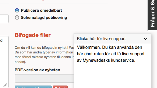 Mynewsdesk kundservice tipsar om populär supportfunktion
