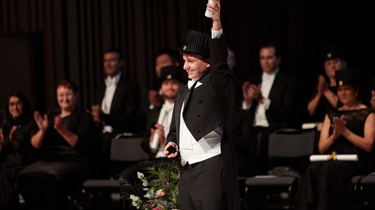 Glädjen hos en nyutnämnd doktor, Akademisk högtid, Jönköping University 2019