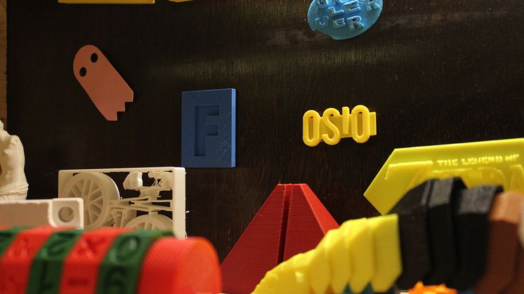 Laget med 3D-printer på folkeverkstedet på Deichman Hovebiblioteket på Hammersborg,