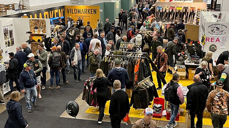 Mässhallarna på Elmia Game Fair 2023 var välbesökta.