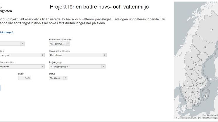 HaV-satsning: Lättare hitta miljöprojekt i hav, sjöar och vattendrag