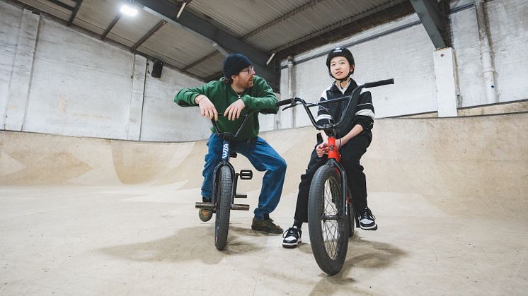 Getting ready to ride at The Loading Bay during a Rock Up & Ride session.