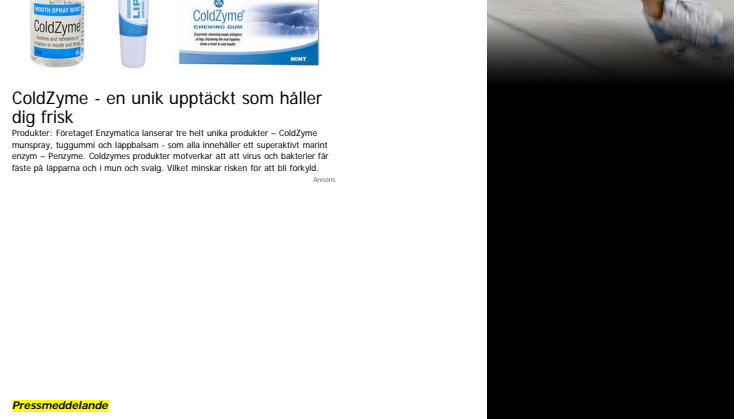 ColdZyme - en unik upptäckt som håller dig frisk (Artikel: Runners World 11/2010)