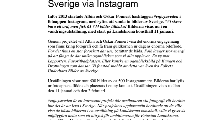 #enjoysweden – Sverige via Instagram